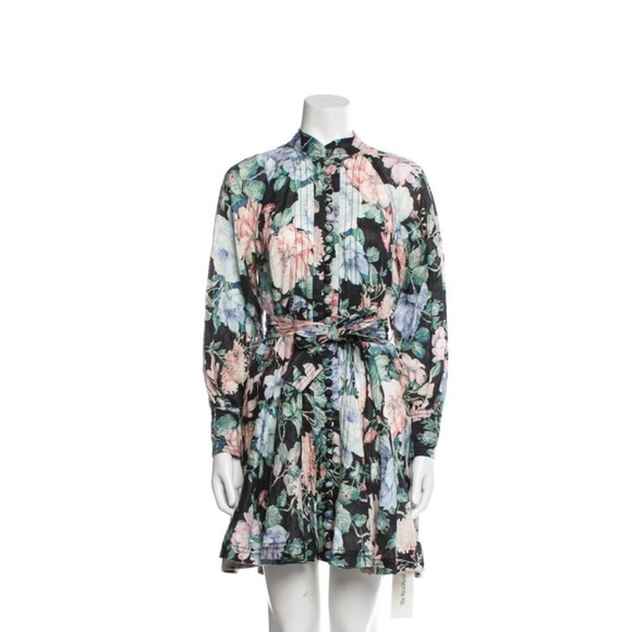 Zimmermann Black Floral Long-Sleeve Maxi Dress - Picture 2 of 6